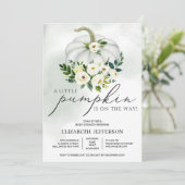 Niedliche kleine Kürbis-Grünanlage Boho Babydusche Einladung (Stehend Vorderseite)