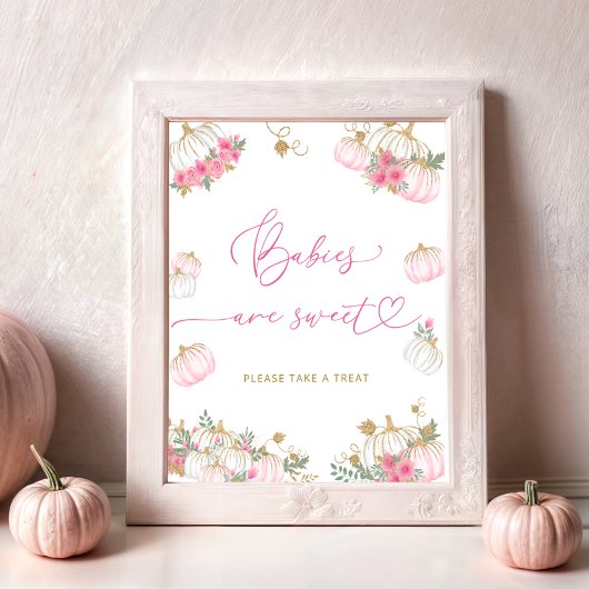 Niedliche kleine Kürbisbabys sind süß Poster