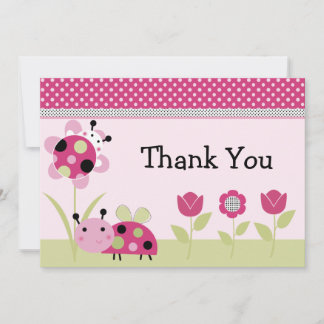 Niedliche Kleine Ladybugs Babydusche Danke Karte