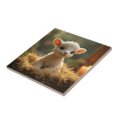 NIEDLICHE KLEINE LAMB IM MANGER FLIESE (Seite)