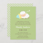 Niedliche Kleine Lamm-Baby-Dusche Party Einladunge Einladung (Vorne/Hinten)