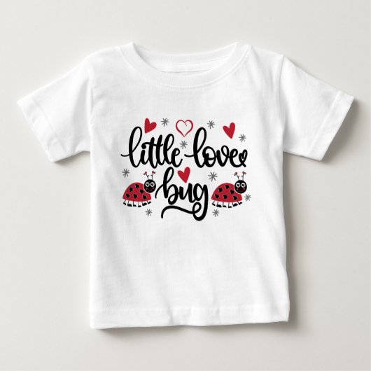 Niedliche kleine Liebe Bugs Wortart Girls Baby T - Baby T-shirt (Vorderseite)