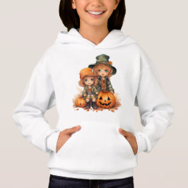 NIEDLICHE KLEINE MÄDCHEN IN HALLOWEEN KOSTEN HOODIE