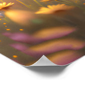 Niedliche kleine Maus auf der Blume, Kinder Poster (Ecke)