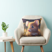 Niedliche kleine Maus auf einer Blume Kissen (Stuhl )