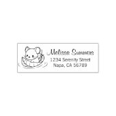 Niedliche kleine Maus auf einer Leaf-Adresse Permastempel (Design)