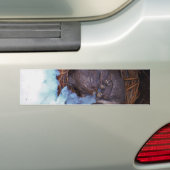 niedliche kleine Maus im Schnee Autoaufkleber (Auf Auto)