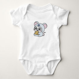 Niedliche kleine Maus liebt Käse Baby Strampler