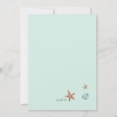 Niedliche kleine Meerjungfrau Einladung (Rückseite)