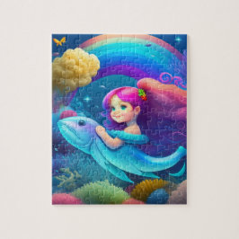 Niedliche kleine Meerjungfrau Prinzessin Puzzle
