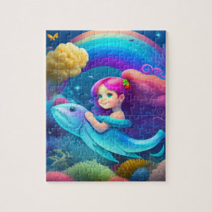 Niedliche kleine Meerjungfrau Prinzessin Puzzle