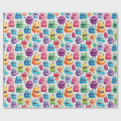 Niedliche kleine Monster 3 - Geschenkpapier (Flach)