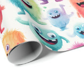 Niedliche kleine Monster 4 - Geschenkpapier (Rolleneckpunkt)