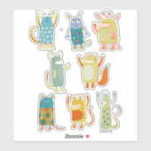 Niedliche Kleine Monster Aufkleber (Blatt)