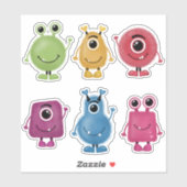 Niedliche Kleine Monster Aufkleber (Blatt)