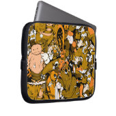 Niedliche Kleine Monster Laptopschutzhülle (Vorne Rechts)