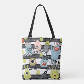Niedliche Kleine Monster Moderner Chic Wasserfarbe Tasche (Rückseite)