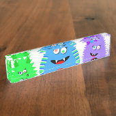 Niedliche Kleine Monster Namensplakette (Seite)