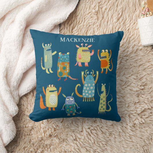 Niedliche Kleine Monster Personalisiert Kissen (Decke)