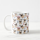 Niedliche kleine Mops | Dog Lovers Muster Kaffeetasse (Links)