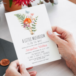 Niedliche Kleine Mushroom-Babydusche Einladung