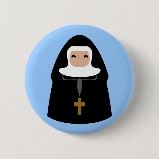 Niedliche kleine Nonnen Button (Vorderseite)