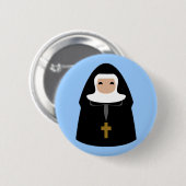 Niedliche kleine Nonnen Button (Vorne & Hinten)