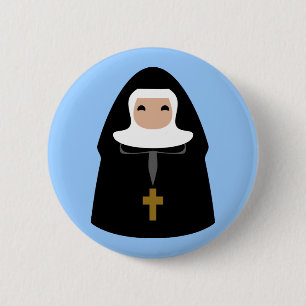 Niedliche kleine Nonnen Button