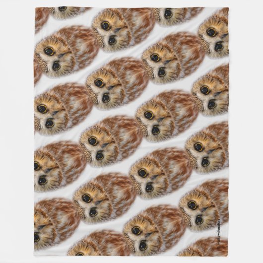 Niedliche kleine Nördliche Sägemehl Fleecedecke (Vorderseite)