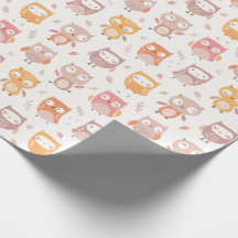 Niedliche kleine Owls in gedämpften Farben