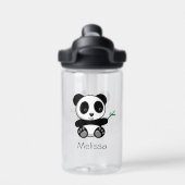 Niedliche kleine Panda mit einem Bambushecker Trinkflasche (Rückseite)