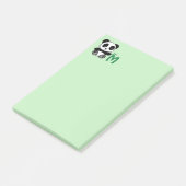 Niedliche kleine Panda mit einem Bambusklebemonogr Post-it Klebezettel (angewinkelt)