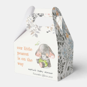 Niedliche kleine Peanut Elephant Foliage Babydusch Geschenkschachtel