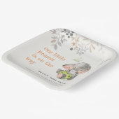 Niedliche kleine Peanut Elephant Foliage Babydusch Pappteller (Gewinkelt)