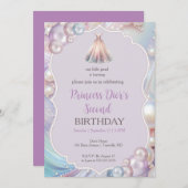 niedliche kleine Perle 2. Geburtstag Einladung (Vorne/Hinten)