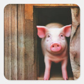 Niedliche kleine Piggy Stickers (Vorderseite)