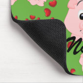 Niedliche kleine Pigmente und Herz-Muster drucken Mousepad (Ecke)