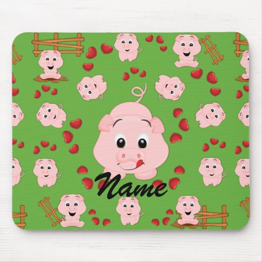 Niedliche kleine Pigmente und Herz-Muster drucken Mousepad (Vorne)