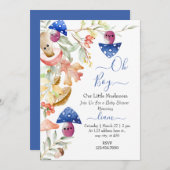 niedliche kleine Pilzdusche Einladung (Vorne/Hinten)