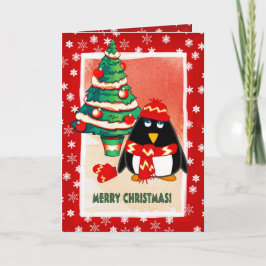 Niedliche kleine Pinguine Weihnachten