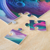 Niedliche kleine Prinzessin mit Regenbogen Puzzle (Seite)