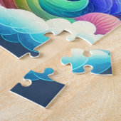 Niedliche kleine Prinzessin mit Regenbogen Puzzle (Seite)