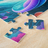 Niedliche kleine Prinzessin mit Regenbogen Puzzle (Seite)