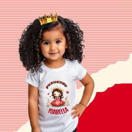 Niedliche kleine Prinzessin mit rotem Kleid Kleinkind T-shirt