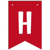 Niedliche kleine Prinzessin mit rotem Kleid Wimpelkette (Zweite Fahne)