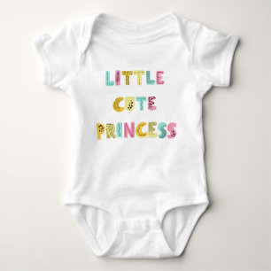 Niedliche kleine Prinzessin Typografie Baby Bodysu Baby Strampler