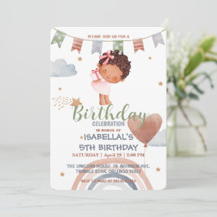 Niedliche kleine Prinzessin von Girls Balloon Gebu Einladung