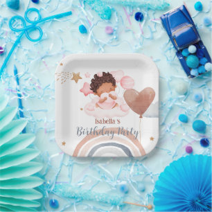 Niedliche kleine Prinzessin von Girls Balloon Gebu Pappteller