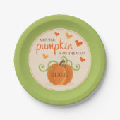 Niedliche kleine Pumpkin Baby Duschpapier-Teller Pappteller (Vorderseite)
