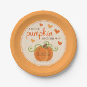 Niedliche kleine Pumpkin Baby Duschpapier-Teller Pappteller (Vorderseite)